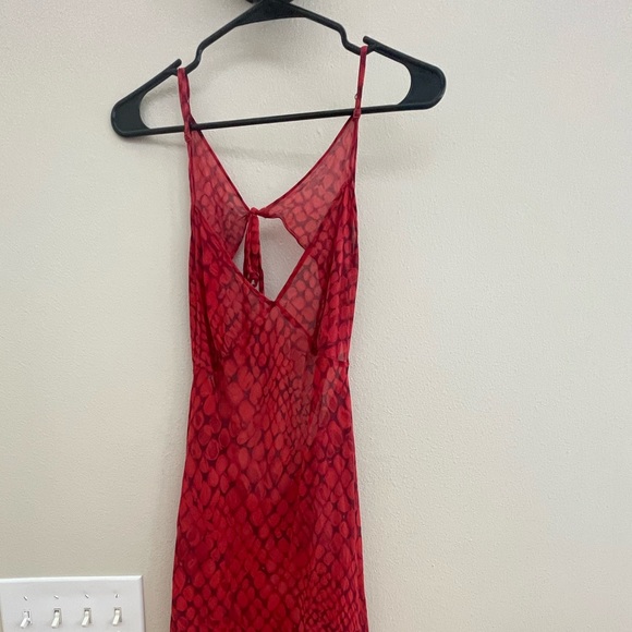 Vintage Victoria’s Secret Slip red snakeskin print 🐍 - Picture 3 of 5
